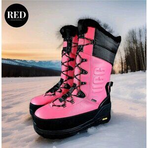 UGG SHASTA BOOT TALL PINK GLOW LEATHER WOOL ALL GENDER BOOTS -  SIZE US M9/W10